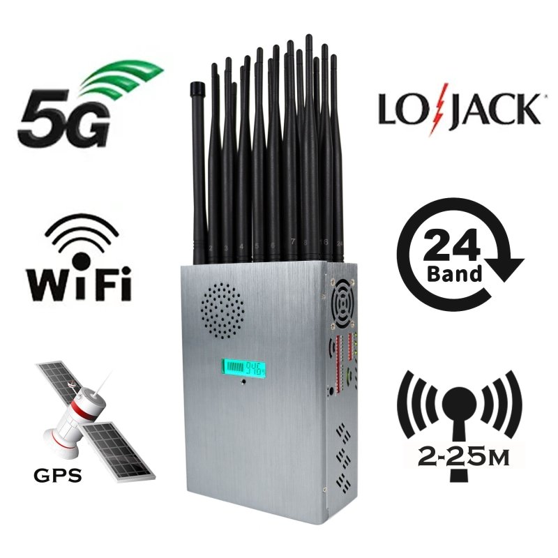 brouilleur 4g 5g gps portable 24 antennes brt24pa01